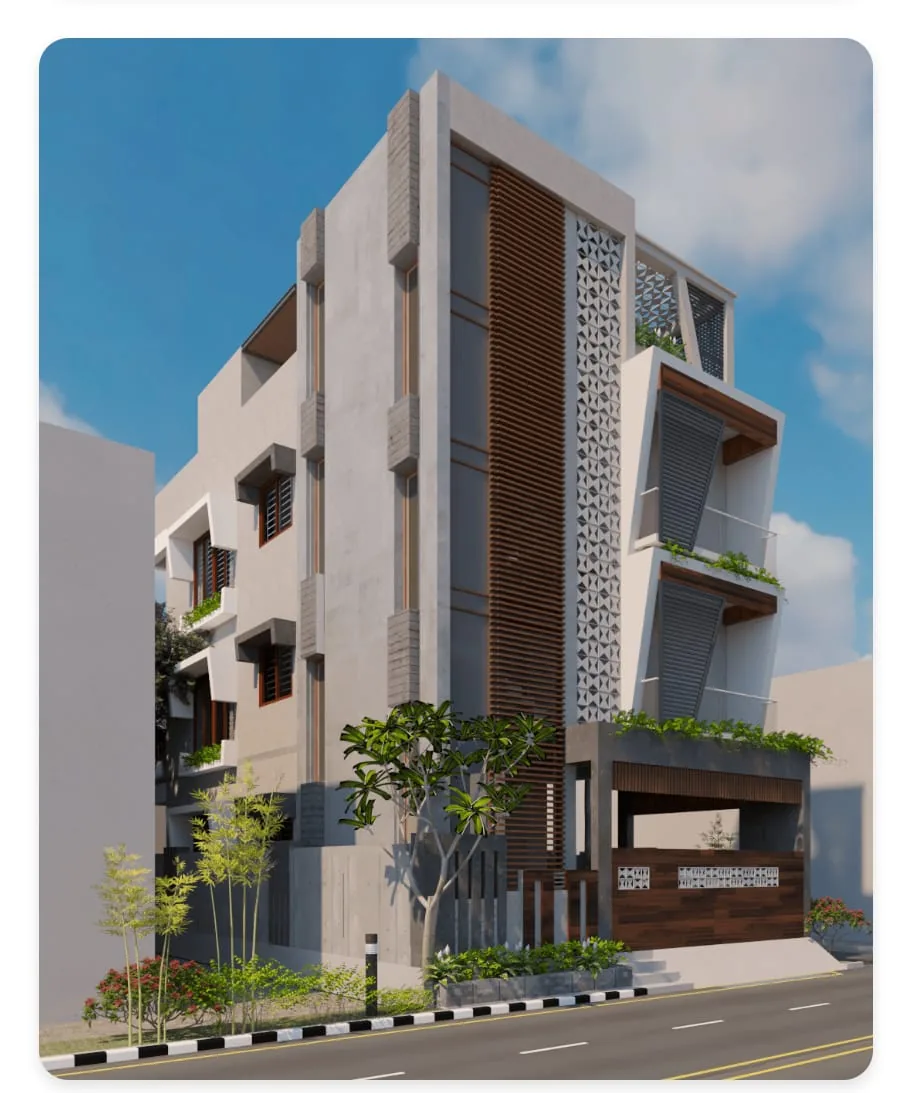 Custom Corner Plot Bungalow in Gandhi Nagar